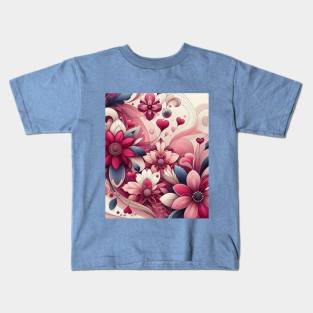 Abstract Flowers Kids T-Shirt